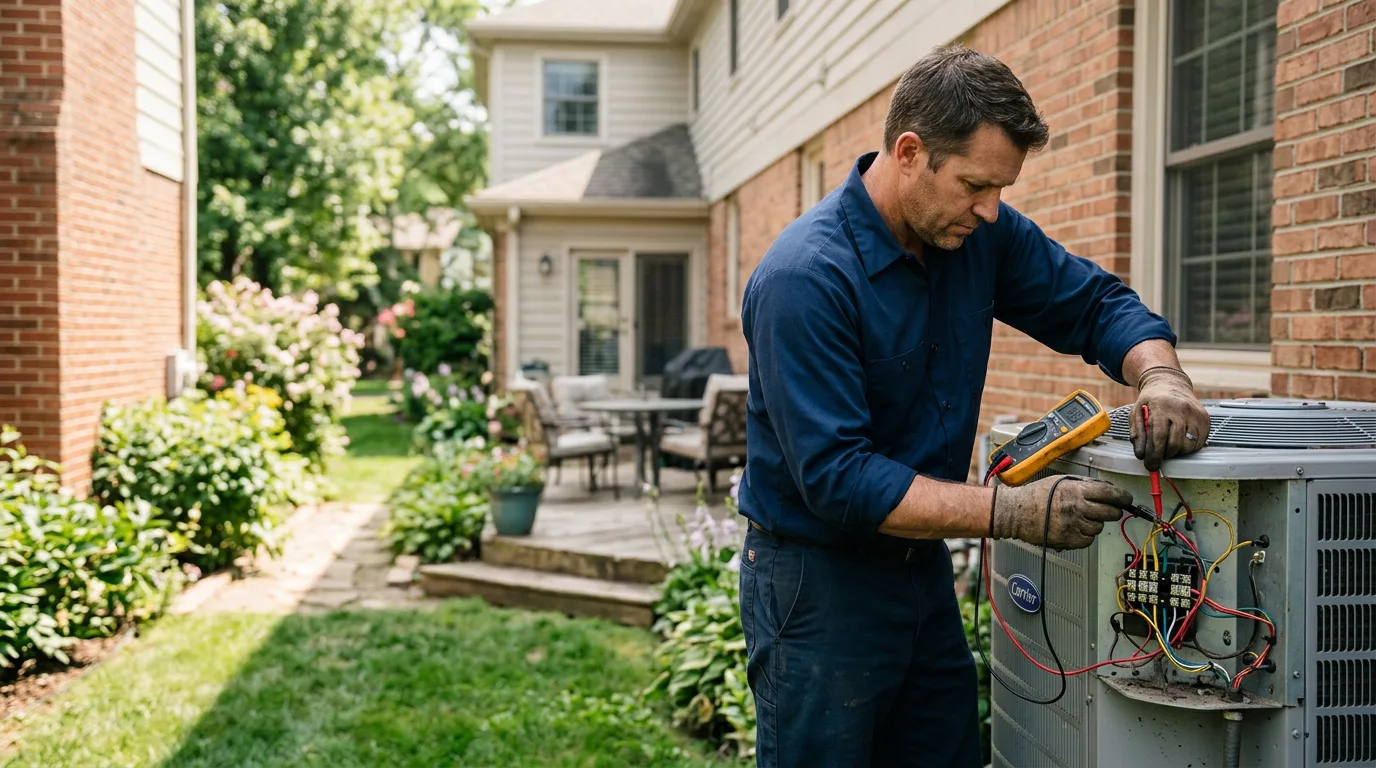 HVAC technician working near Manlius, IL